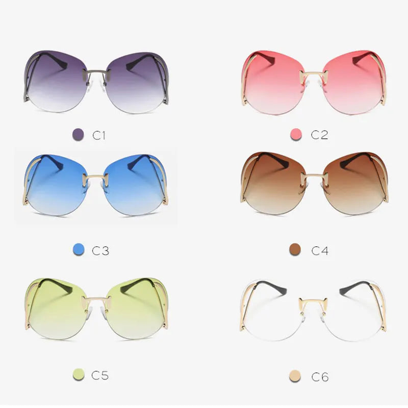 SkyShade Luxe – Oversized Gradient Visor Sunnies