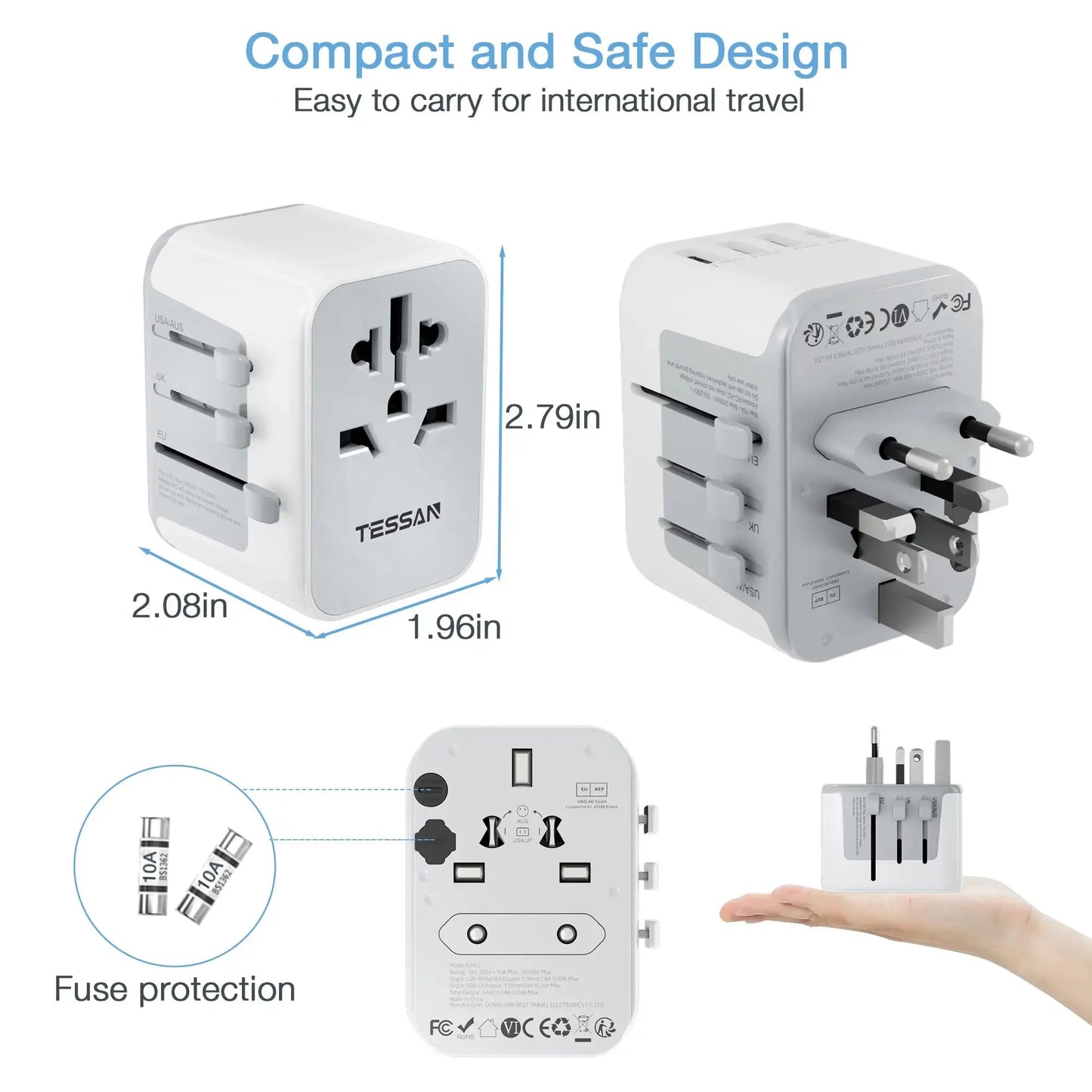 GlobeConnect Universal Travel Adapter