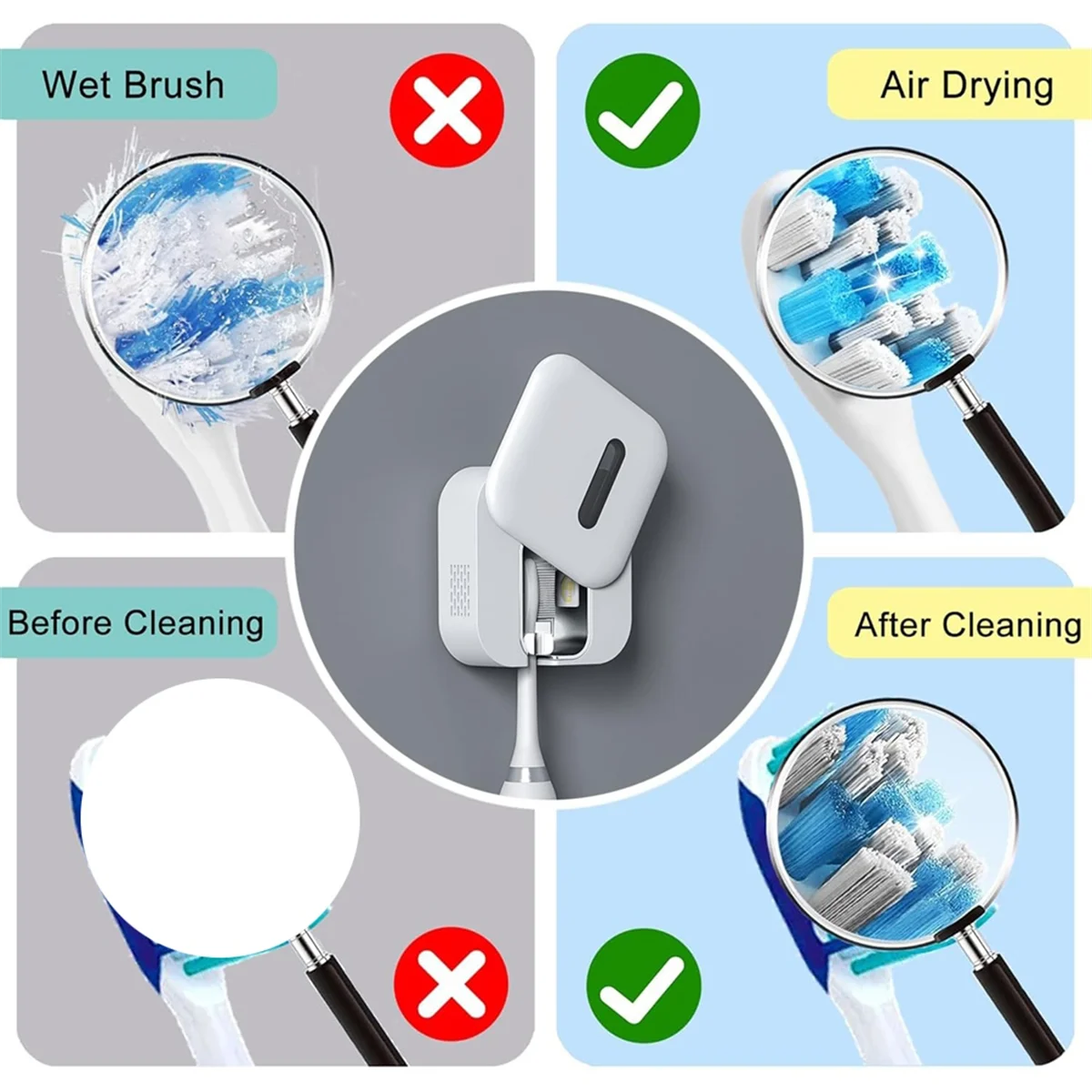 GlamGuard UV Toothbrush Vault