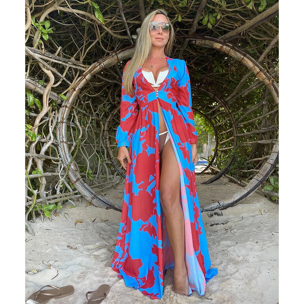 Coastal Cool Kaftan – Luxe Bikini Cover-Up