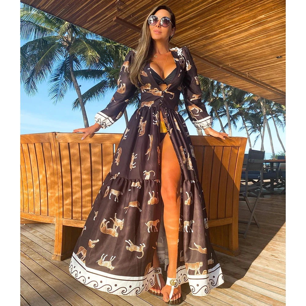 Coastal Cool Kaftan – Luxe Bikini Cover-Up