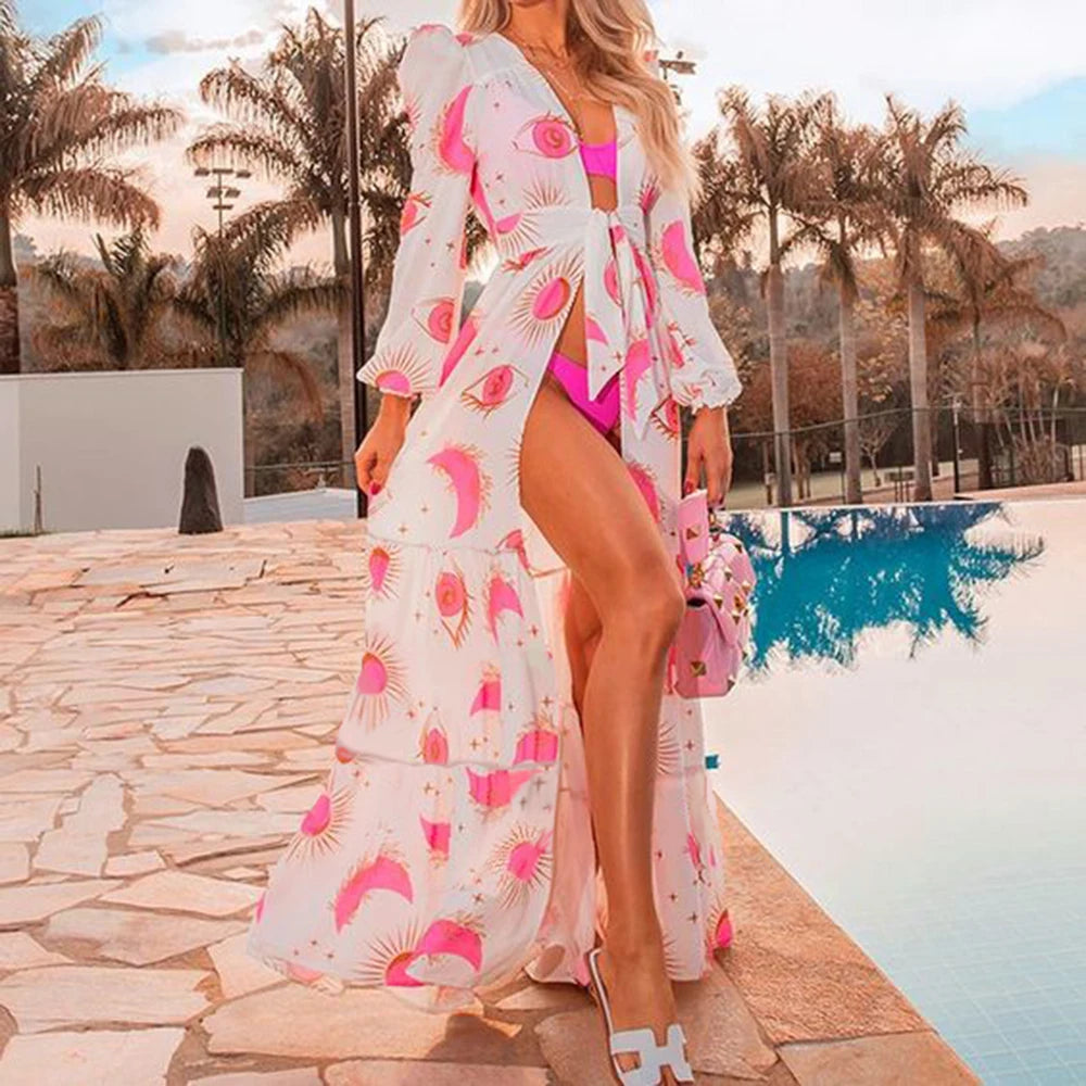 Coastal Cool Kaftan – Luxe Bikini Cover-Up