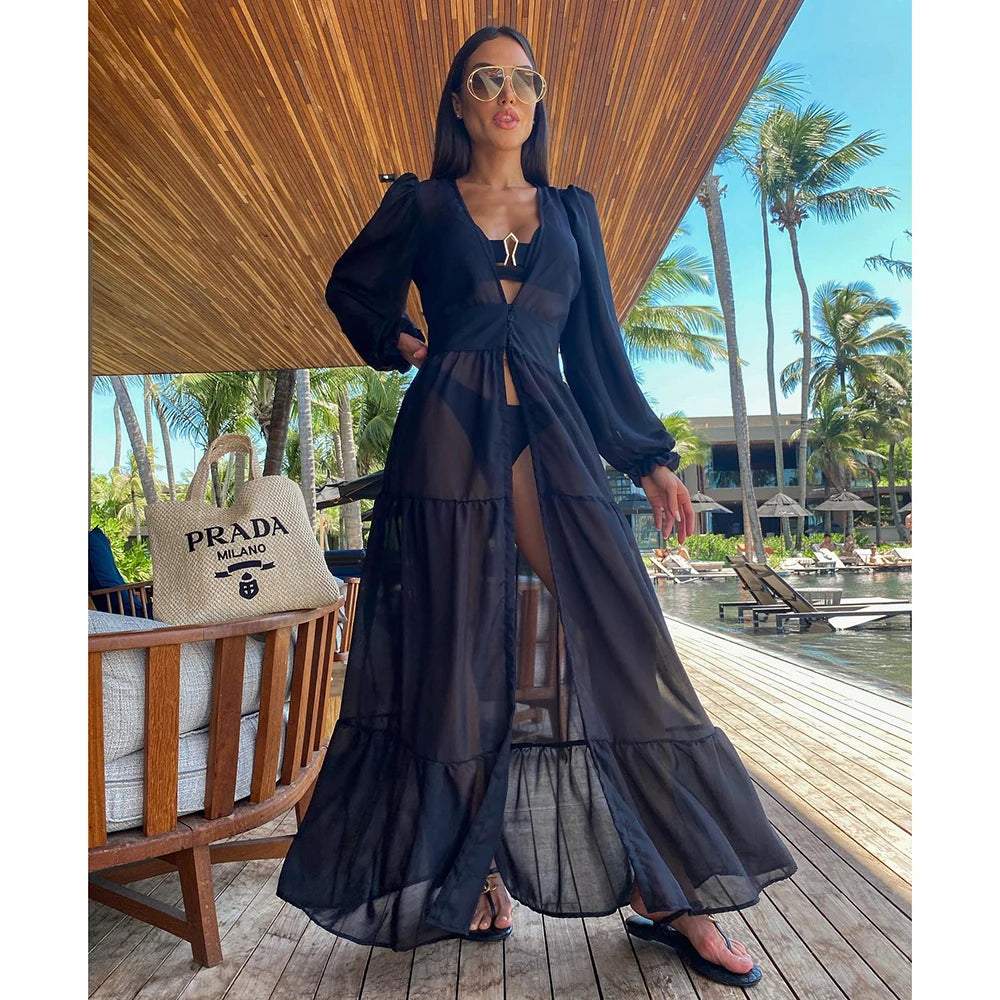 Coastal Cool Kaftan – Luxe Bikini Cover-Up