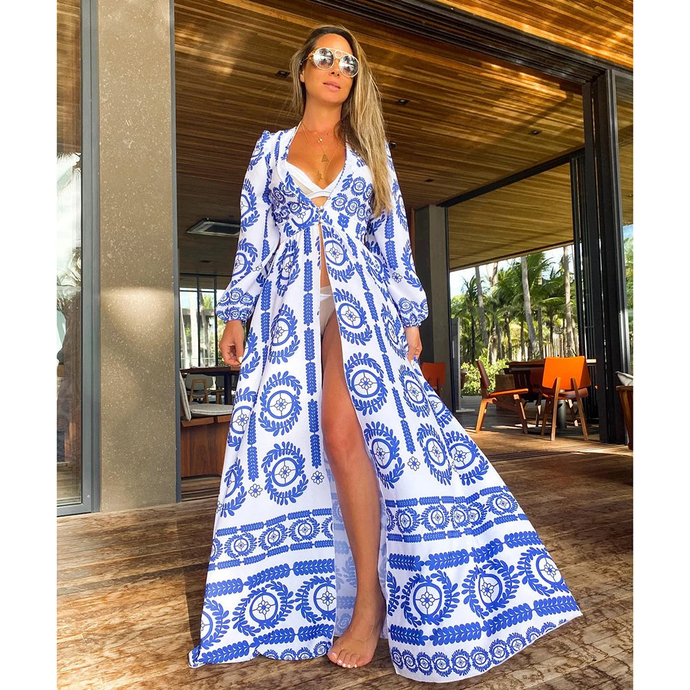 Coastal Cool Kaftan – Luxe Bikini Cover-Up