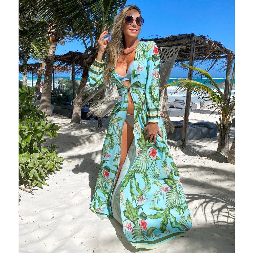 Coastal Cool Kaftan – Luxe Bikini Cover-Up