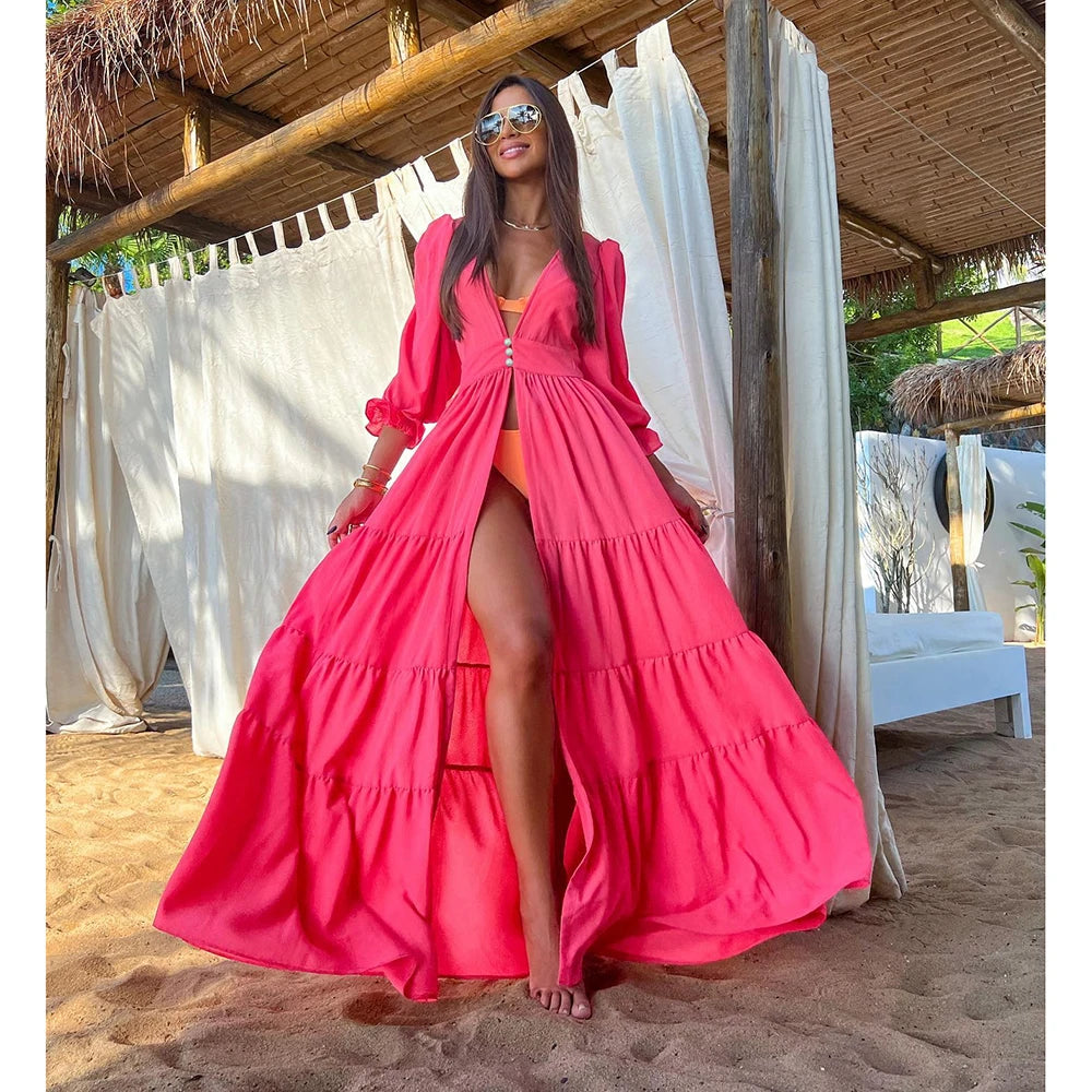 Coastal Cool Kaftan – Luxe Bikini Cover-Up