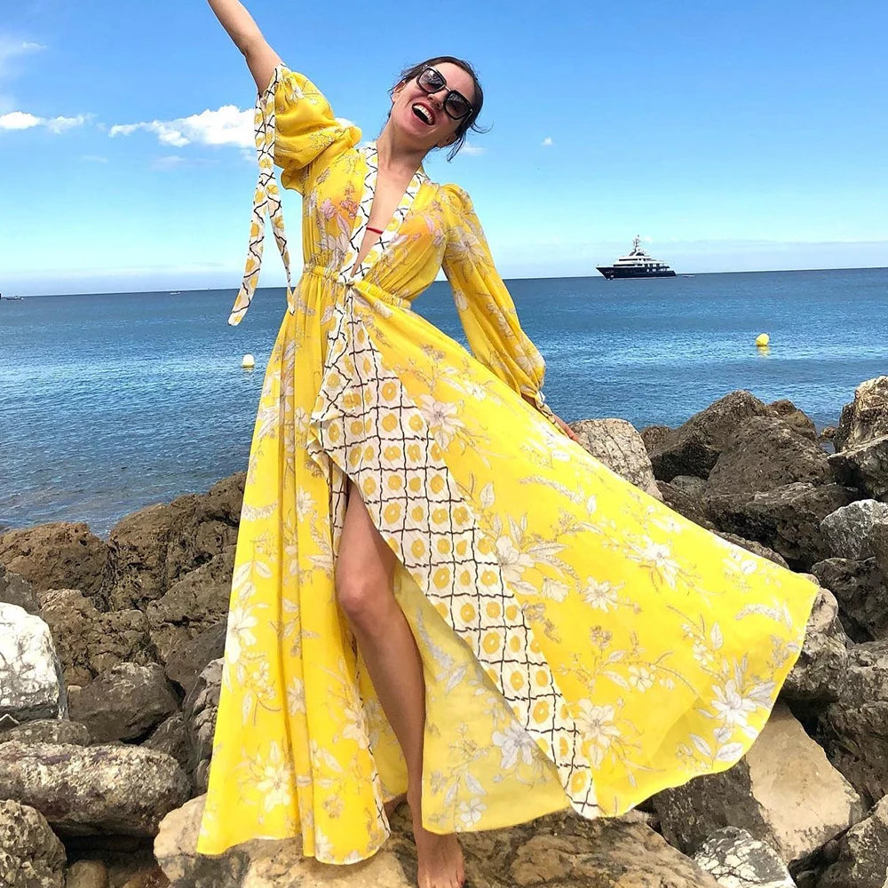 Coastal Cool Kaftan – Luxe Bikini Cover-Up