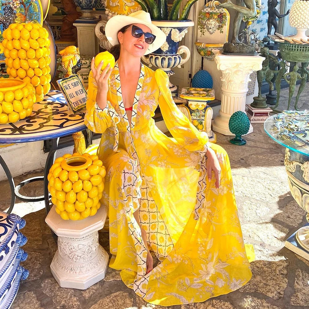 Coastal Cool Kaftan – Luxe Bikini Cover-Up